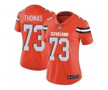 Women's Nike Cleveland Browns #73 Joe Thomas Vapor Untouchable Limited Orange Alternate NFL Jersey