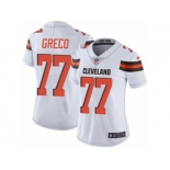 Women's Nike Cleveland Browns #77 John Greco Vapor Untouchable Limited White NFL Jersey