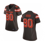 Women's Nike Cleveland Browns #90 Emmanuel Ogbah Brown Team Color NFL Jersey