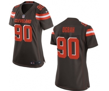 Women's Nike Cleveland Browns #90 Emmanuel Ogbah Brown Team Color NFL Jersey