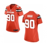 Women's Nike Cleveland Browns #90 Emmanuel Ogbah Orange Alternate NFL Jersey