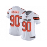 Women's Nike Cleveland Browns #90 Emmanuel Ogbah Vapor Untouchable Limited White NFL Jersey