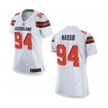 Women's Nike Cleveland Browns #94 Carl Nassib White NFL Jersey