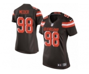 Women's Nike Cleveland Browns #98 Jamie Meder Limited Brown Team Color NFL Jersey