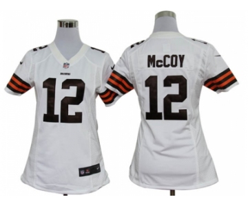 nike women nfl jerseys cleveland browns #12 mccoy white[nike]