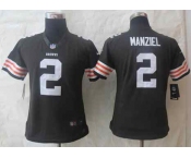 nike women nfl jerseys cleveland browns #2 manziel brown[nike limited]