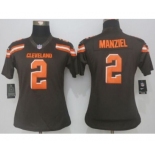 nike women nfl jerseys cleveland browns #2 manziel brown[nike limited][new style]