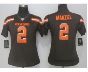 nike women nfl jerseys cleveland browns #2 manziel brown[nike limited][new style]