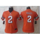 nike women nfl jerseys cleveland browns #2 manziel orange[nike limited]