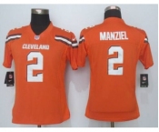 nike women nfl jerseys cleveland browns #2 manziel orange[nike limited][new style]