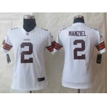 nike women nfl jerseys cleveland browns #2 manziel white[nike limited]