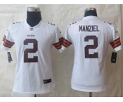 nike women nfl jerseys cleveland browns #2 manziel white[nike limited]