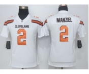 nike women nfl jerseys cleveland browns #2 manziel white[nike limited][new style]