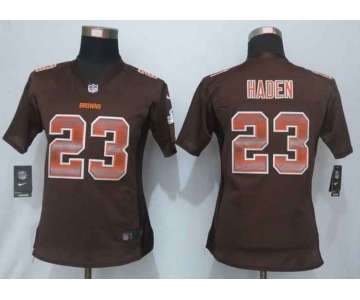 nike women nfl jerseys cleveland browns #23 haden brown[Strobe Limited]