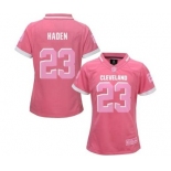 nike women nfl jerseys cleveland browns #23 haden pink[nike 2015]