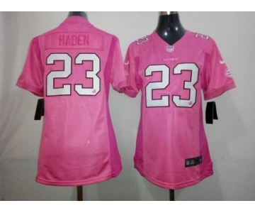 nike women nfl jerseys cleveland browns #23 haden pink[nike love]