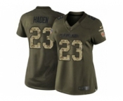 nike women nfl jerseys cleveland browns #23 joe haden army green[nike Limited Salute To Service]