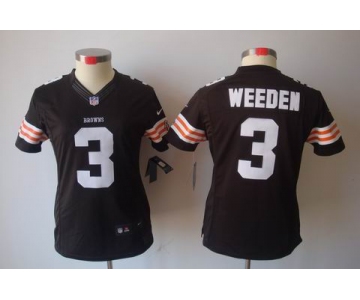 nike women nfl jerseys cleveland browns #3 weeden brown[nike limited]