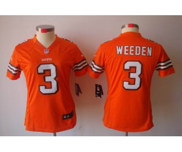 nike women nfl jerseys cleveland browns #3 weeden orange[nike limited]