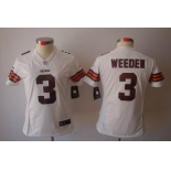 nike women nfl jerseys cleveland browns #3 weeden white[nike limited]