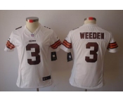 nike women nfl jerseys cleveland browns #3 weeden white[nike limited]