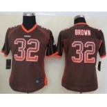 nike women nfl jerseys cleveland browns #32 brown brown[Elite drift fashion]