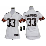 nike women nfl jerseys cleveland browns #33 richardson white[nike]