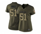 nike women nfl jerseys cleveland browns #51 mingo army green[nike Limited Salute To Service]