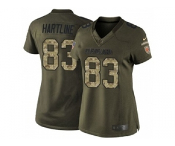 nike women nfl jerseys cleveland browns #83 hartline army green[nike Limited Salute To Service]