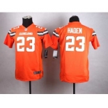 nike youth nfl jerseys cleveland browns #23 joe haden orange[nike][new style]