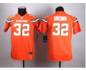 nike youth nfl jerseys cleveland browns #32 brown orange[nike][new style]