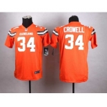 nike youth nfl jerseys cleveland browns #34 crowell orange[nike][new style]