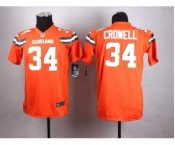 nike youth nfl jerseys cleveland browns #34 crowell orange[nike][new style]