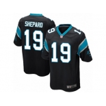 Men Nike Carolina Panthers #19 Russell Shepard Game Black Team Color NFL Jersey