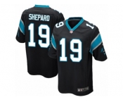 Men Nike Carolina Panthers #19 Russell Shepard Game Black Team Color NFL Jersey