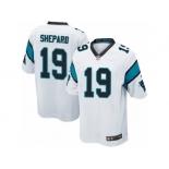 Men Nike Carolina Panthers #19 Russell Shepard Game White NFL Jersey