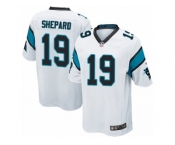 Men Nike Carolina Panthers #19 Russell Shepard Game White NFL Jersey