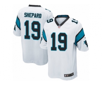 Men Nike Carolina Panthers #19 Russell Shepard Game White NFL Jersey