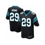 Men Nike Carolina Panthers #29 Mike Adams Game Black Team Color NFL Jersey