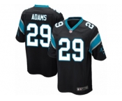 Men Nike Carolina Panthers #29 Mike Adams Game Black Team Color NFL Jersey