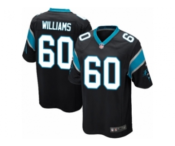 Men Nike Carolina Panthers #60 Daryl Williams Game Black Team Color NFL Jersey