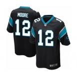 Men's Nike Carolina Panthers #12 DJ Moore Game Black Team Color NFL Jersey