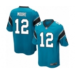 Men's Nike Carolina Panthers #12 DJ Moore Game Blue Alternate NFL Jersey