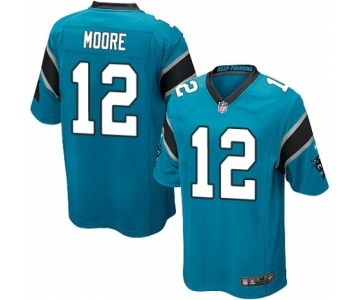 Men's Nike Carolina Panthers #12 DJ Moore Game Blue Alternate NFL Jersey