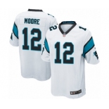 Men's Nike Carolina Panthers #12 DJ Moore Game White NFL Jersey