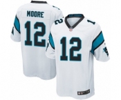 Men's Nike Carolina Panthers #12 DJ Moore Game White NFL Jersey