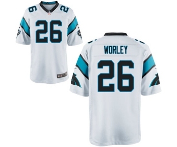 Men's Nike Carolina Panthers #26 Daryl Worley Game White NFL Jersey