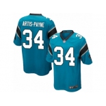 Men's Nike Carolina Panthers #34 Cameron Artis-Payne Game Blue Alternate NFL Jersey