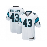 Men's Nike Carolina Panthers #43 Fozzy Whittaker Game White NFL Jersey