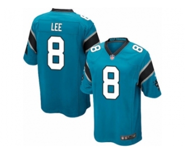 Men's Nike Carolina Panthers #8 Andy Lee Game Blue Alternate NFL Jersey